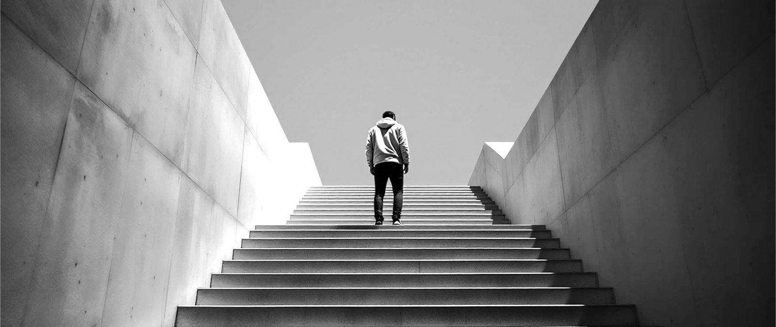 Solitary Figure on Staircase